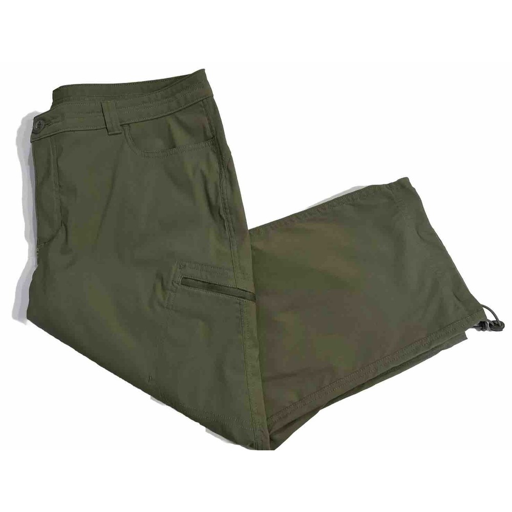 Women's Eddie Bauer Nylon Crop‎ Hiking Pants Sz 16 Toggle Hems